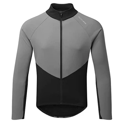 Abbildung von Altura Herren Endurance Thermo Radtrikot, langärmelig, winddicht, wasserabweisend, Schwarz / Grau