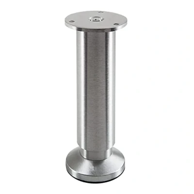 Abbildung von Möbelfuß TERRA Höhe 150 mm Alu gebürstet Bettfuß höhenverstellbar bis max. 15 mm, belastbar 250 kg von SOTECH