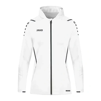 Abbildung von JAKO Damen Kapuzenjacke Challenge, Weiß/Anthra Light, 34