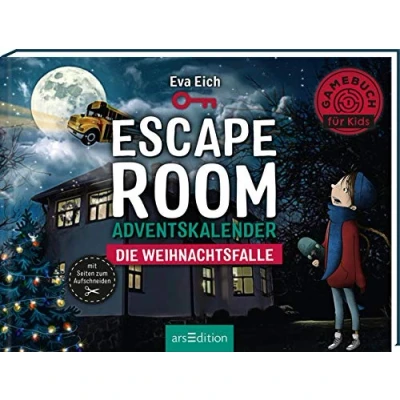 Abbildung von Escape Room Adventskalender. Die Weihnachtsfalle: Gamebuch für Kids mit Seiten zum Aufschneiden Adventskalender von Eva Eich Kinder 24 Rätseln