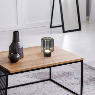 Abbildung von TRIO Leuchten LED Tischleuchte LORD, USB Ladefunktion, mehrere Helligkeitsstufen, fest integriert, Warmweiß, kabellose Akku Tischlampe, Glasschirm, C Ladekabel, Touchdimmer