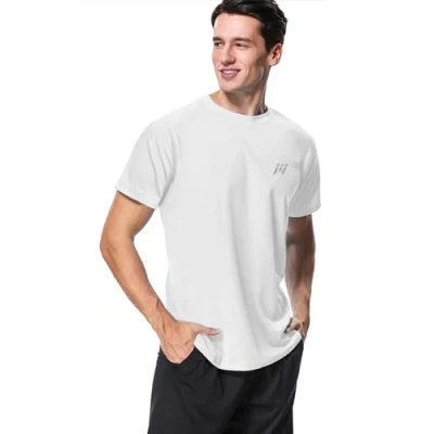 Abbildung von MeetHoo Rashguard Herren, UV Shirt Rash Vest Schutz Schwimmshirt UPF 50+ Kurzarm für Surfen Schwimmen Running