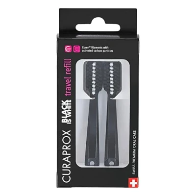Abbildung von Curaprox Black Is White Zahnbürste Travel Refill 2 St