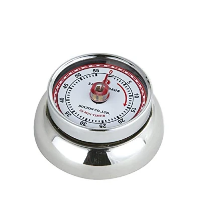 Abbildung von Zassenhaus Küchentimer SPEED , Edelstahl Ø 7 cm x 3 Analoge Zeitanzeige mit Alarm Funktion Die Countdown Uhr unterstützt bei der Zeitplanung beim Kochen oder Backen