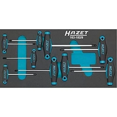 Abbildung von HAZET 163 182/9 Schraubendrehersatz 9 Werkzeugmodul (PU Weichschaumeinlage) Safety Insert System