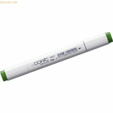 Abbildung von COPIC Classic Marker Typ YG 17, Grass Green, professioneller Layoutmarker, mit einer breiten und feinen Spitze