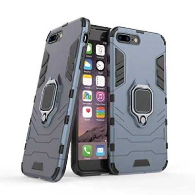 Abbildung von Kompatibel mit iPhone 7 Plus, 8 Plus Hülle, Ring Ständer Magnetischer Handyhalter Auto Caseme Schutzhülle Case für Apple (Navy Blau)