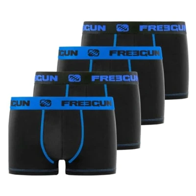 Abbildung von Boxershorts Herren rutschfest, Unterhosen Männer, Luftiges Netzgewebe (4er Pack), Schwarz/Grau/Dunkelblau, M