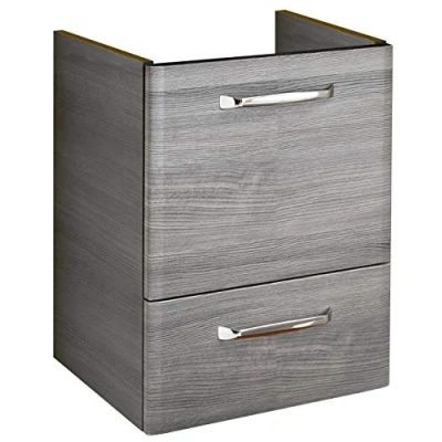 Abbildung von Pelipal Waschtischunterschrank Quickset 328 in Graphit Struktur quer Nachbildung, 40 cm breit ohne Waschbecken mit 1 Tür und Schubkasten