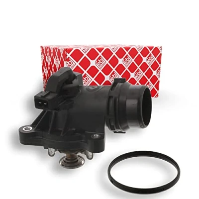 Abbildung von FEBI BILSTEIN 46399 Kühlwasserthermostat 105 mit Dichtung Gehäuse BMW: 3 Limousine, 5 Touring