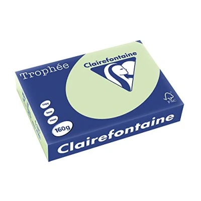 Abbildung von 4 x Clairefontaine Kopierpapier Trophee A4 160g/qm VE=250 Blatt apfelg