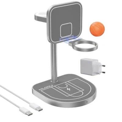 Abbildung von KU XIU X85 3 in 1 Magnetic Wireless Charging Stand Gray