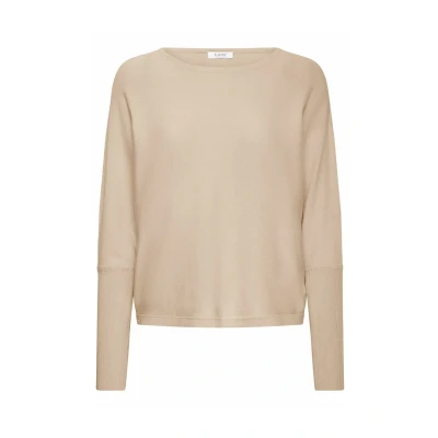 Abbildung von b.young Morla BAT Strickpullover, Damen, Größe: Large, Humus melange