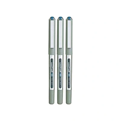 Abbildung von Uni Ball EYE UB 157 Tintenroller, mittlere Spitze, 0,7 mm, Blau, 3 Stück