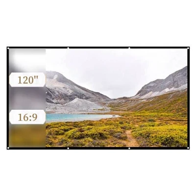 Abbildung von ASHATA Rolloleinwand Beamer Leinwand,16: 9 Projektion Leinwand Tragbare Faltbare Beamerleinwand,Geeignet für Heimkino Projektionsfilme im Freien/Innenbereich/Camping(120 Zoll)