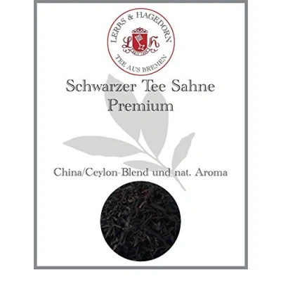 Abbildung von Lerbs &amp; Hagedorn, Schwarzer Tee Sahne PremiumAromatischer Sahniger Geschmack 250g (ca. 21 Liter) Ceylon Basis mit Natürlichem Aroma