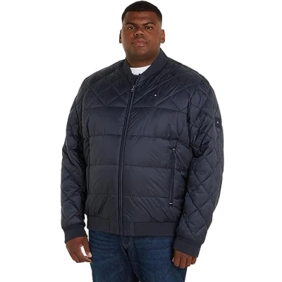 Abbildung von Tommy Hilfiger Herren Bomberjacke Übergangsjacke, Blau (Desert Sky), XXL
