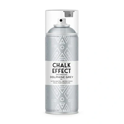 Abbildung von CL COSMOS LAC Kreidefarbe Spray Chalk Effect hochwertige chalky Kreidesprühfarbe Farbspray Paint Farbe (Dolphin Grey)