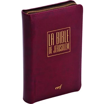 Abbildung von LA BIBLE DE JERUSALEM VOYAGE CUIR bordeaux ZIPPEE: Edition luxe avec fermeture éclair, papier bible, tranche or