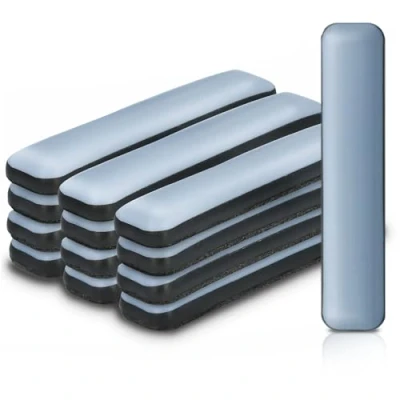 Abbildung von GLEITGUT 12 x Teflongleiter selbstklebend rechteckig 16 75 mm PTFE Möbelgleiter für Freischwinger mit Flachstahl