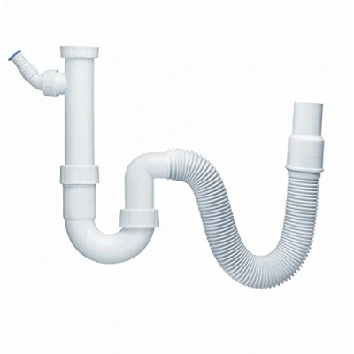 Abbildung von Haas Otto Siphon Spülensiphon Ablaufgarnitur 1 1/2 Zoll DN40 DN50 flexibler Schlauch