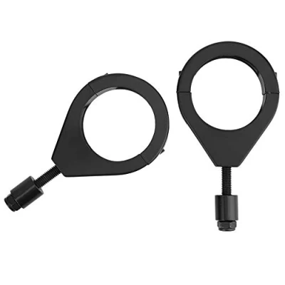 Abbildung von Für 39Mm Clamp Blinkerlichthalter 41Mm Metallbeschichtung Motorrad Halter Schellen Montagezubehör(Schwarz)