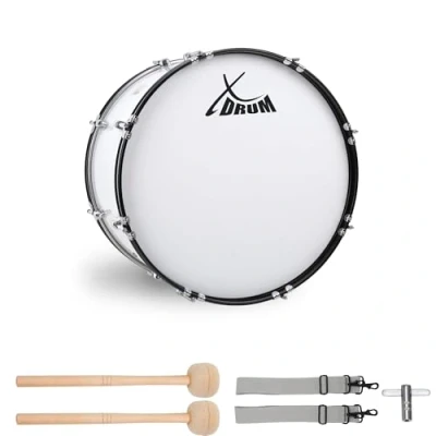 Abbildung von XDrum Konzerttrommel MBD 220 Marsch Bass Trommel, Fußball Pauke 20&quot; inkl. Schlägel &amp; Tragegurte