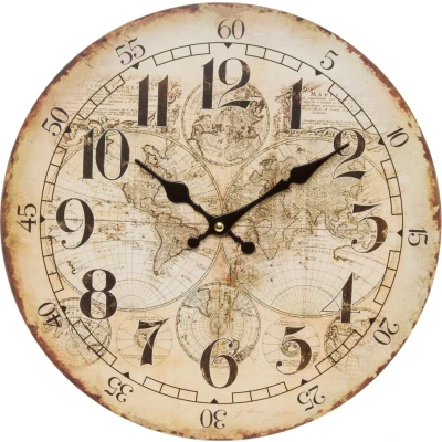 Abbildung von Myflair Möbel &amp; Accessoires Wanduhr &quot;&quot;Wasmut&quot;&quot;, rund Ø 34cm, Vintage Optik, dekorativ in Küche Wohnzimmer