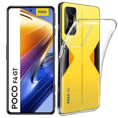 Abbildung von Verco Handyhülle für Xiaomi Poco F4 GT Case, Handy Cover Hülle Transparent Dünn Klar Silikon, durchsichtig