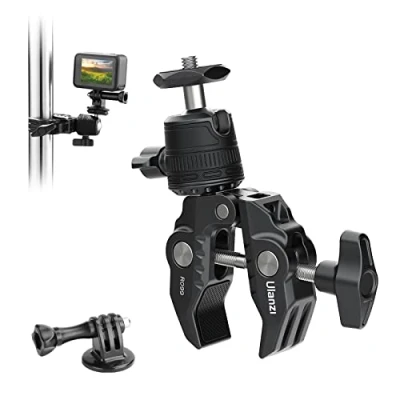 Abbildung von ULANZI Klemme Stativ, R099 Mini Magic Arm mit Super Clamp, 360 Kugelkopfarm und 1/4 Zoll Schraube, Kameraklammer Halterung für DSLR Kamera, Monitor, Action Kamera