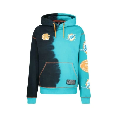 Abbildung von Re:Covered Miami Dolphins NFL INK DYE Effect Kapuzenpullover, Größe: Medium, Turquoise