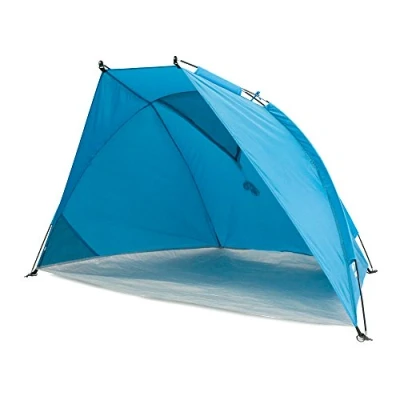 Abbildung von outdoorer Strandmuschel Helios Air Reise mit UV Schutz 80 &amp; verschließbarem Fenster, Strandzelt für Reisen (blau)