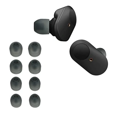 Abbildung von kwmobile 8X Ersatzpolster kompatibel mit Sony WF 1000XM3 / SP900 SP510 4 Größen Silikon Ersatz Ohrstöpsel In Ear Kopfhörer Polster