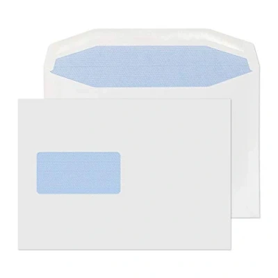 Abbildung von Blake Purely Everyday 3708 Kuvertierhüllen Briefumschläge Naßklebung Mit Fenster Weiß C5 162 x 229 mm 90g/m² 500 Stück