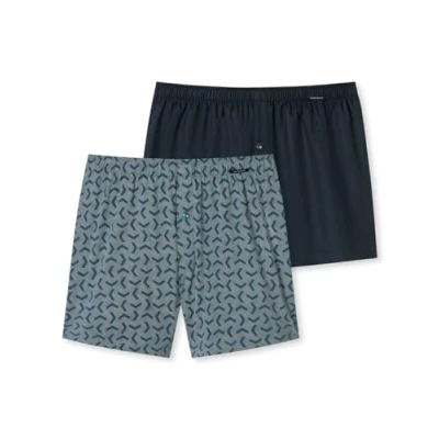 Abbildung von Schiesser 2 PACK Boxershorts, Herren, Größe: Medium, Dark blue/grey