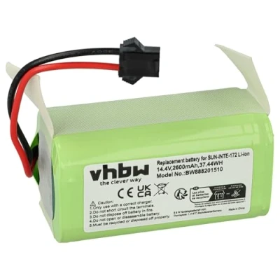 Abbildung von vhbw Akku kompatibel mit Amarey A800, A900 Staubsauger Home Cleaner Heimroboter (2600mAh, 14,4V, Li Ion)