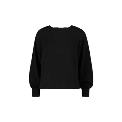 Abbildung von zero MIT RÜCKENAUSSCHNITT Bluse, Damen, Größe: 38, Black beauty