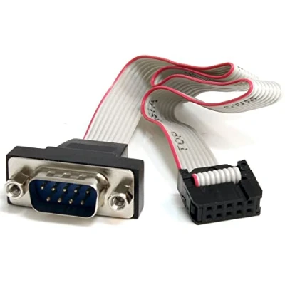 Abbildung von StarTech.com 10 Pin Motherboard Pinheader auf serielles DB9 Kabel Interner RS232 Adapter 40cm