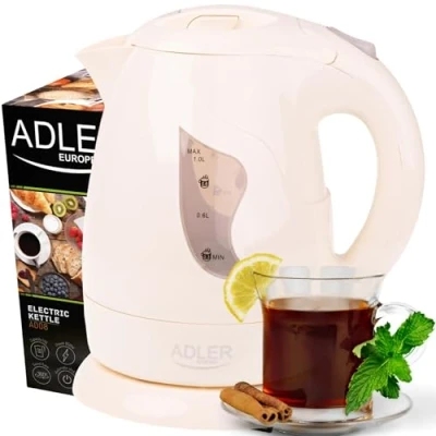 Abbildung von Adler Wasserkocher, 1 Liter, Wasserstandsanzeige, Abschaltautomatik, beige
