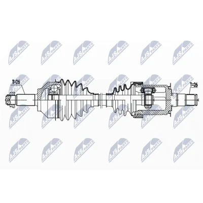 Abbildung von NTY NPW BM 161 Antriebswelle Vorderachse links 635 Automatikgetriebe MINI: Countryman
