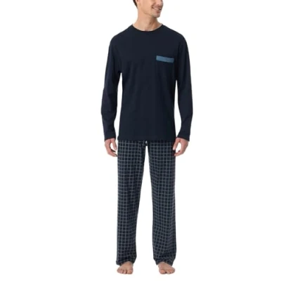 Abbildung von Schiesser SET Nachtwäsche Set, Herren, Größe: 52, Blau