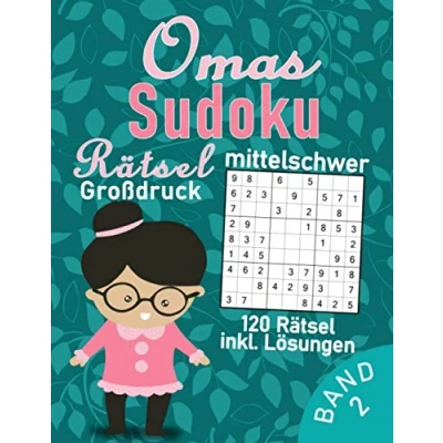 Abbildung von Omas Sudoku Buch im Großdruck 120 mittel schwere Rätsel für Senioren: Gedächtnistraining die tollste Oma der Welt Rätselbuch Erwachsene &amp; Rentner (Sudoku Oma)