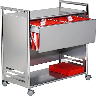 Abbildung von Kerkmann Hängemappenwagen I BxTxH 815x435x80cm chrom/alusilber