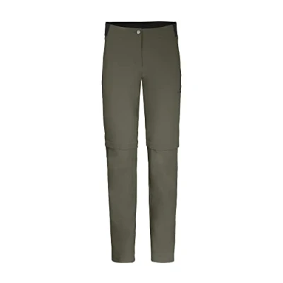 Abbildung von Bergson Zip Off Hose AALBORG Vario Zipp (slim) Damen Wanderhose, recycelt, elastisch, sportlich, Normalgrößen, grau/