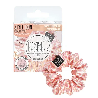 Abbildung von invisibobble Spiral Haargummi Sprunchie Dressed Like a Cheetah Satin Pink Leo