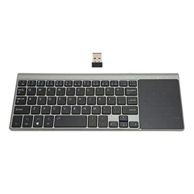 Abbildung von ciciglow Kabellose Tastatur, 2in1 2.4G Tastatur mit Touchpad und USB Empfänger, Tastaturen für Notebooks, Computer, TV Boxen