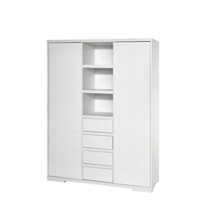 Abbildung von Schardt Kinder Kleiderschrank MAXX inkl. 2 Türen und Mittelregal, weiß, 191x139x53cm (HxBxT)