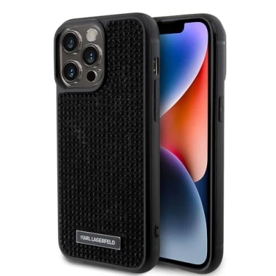 Abbildung von CG MOBILE Karl Lagerfeld Strass Hülle (iPhone 15 Pro Schwarz)