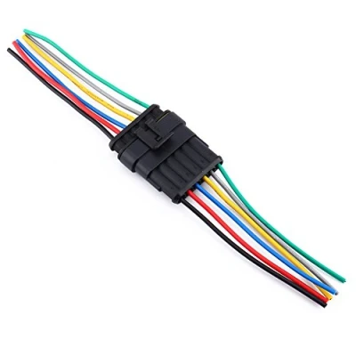 Abbildung von Qiilu 6 poliger stecker, Neue 5 Kits 3/4/5/6 Pin Way Wasserdichte Auto Draht Elektrische Stecker