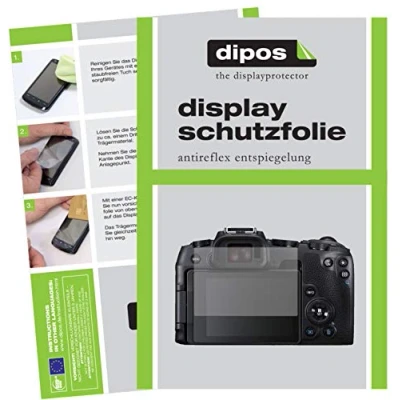 Abbildung von dipos I 2X Schutzfolie matt kompatibel mit Canon EOS RP Folie Displayschutzfolie